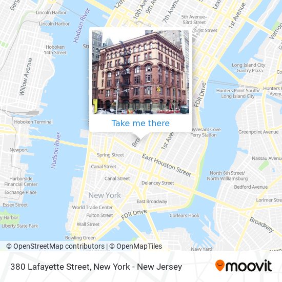Mapa de 380 Lafayette Street