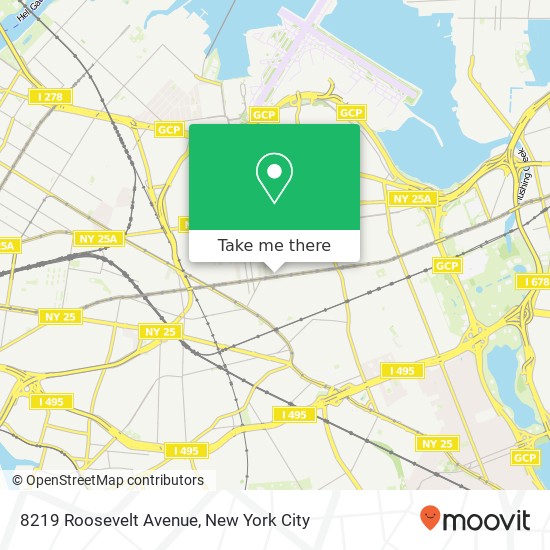 Mapa de 8219 Roosevelt Avenue