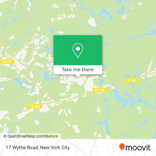 Mapa de 17 Wythe Road