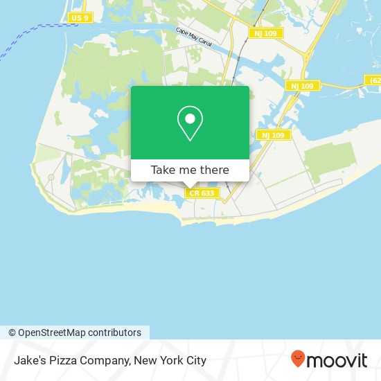 Jake's Pizza Company map