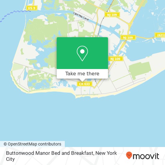 Mapa de Buttonwood Manor Bed and Breakfast