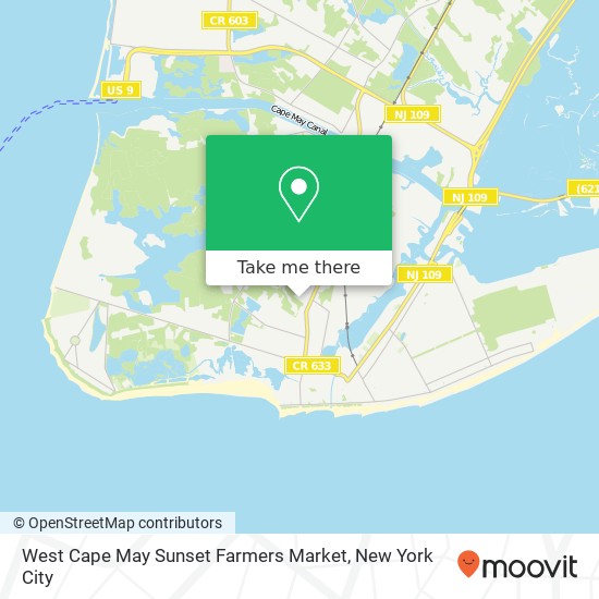 Mapa de West Cape May Sunset Farmers Market