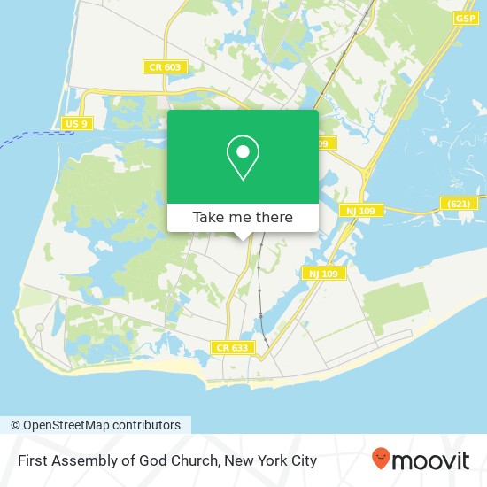 First Assembly of God Church map