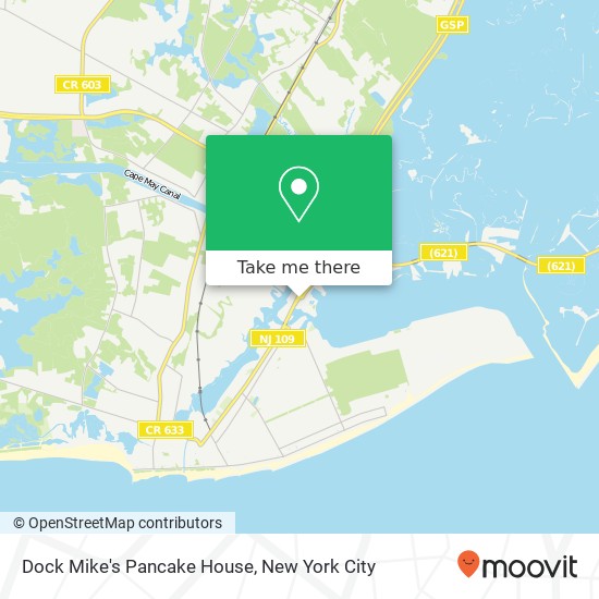 Mapa de Dock Mike's Pancake House