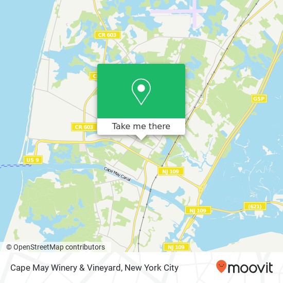 Mapa de Cape May Winery & Vineyard