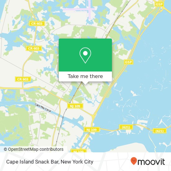 Cape Island Snack Bar map