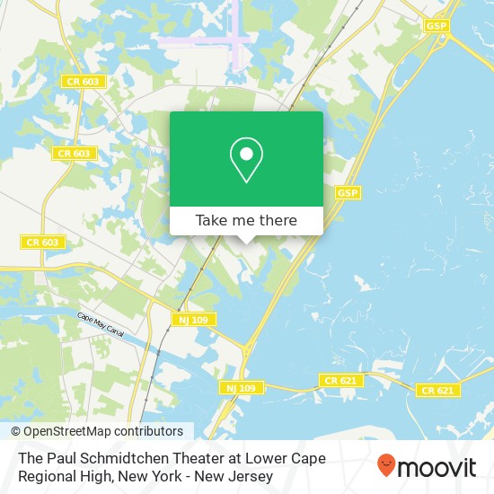 The Paul Schmidtchen Theater at Lower Cape Regional High map
