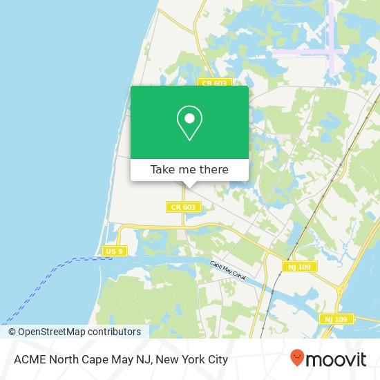 Mapa de ACME North Cape May NJ