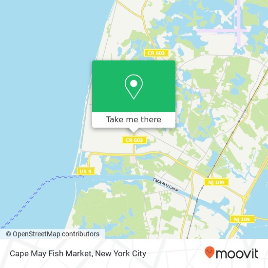 Mapa de Cape May Fish Market