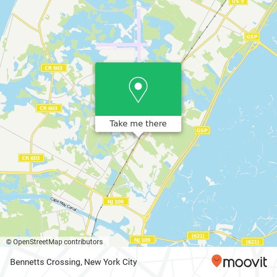 Bennetts Crossing map