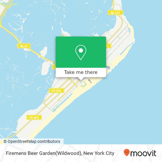 Mapa de Firemens Beer Garden(Wildwood)