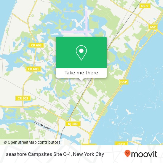 Mapa de seashore Campsites Site C-4