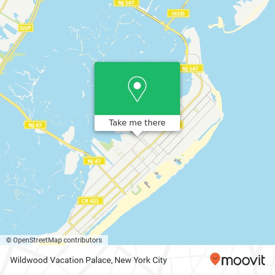 Mapa de Wildwood Vacation Palace