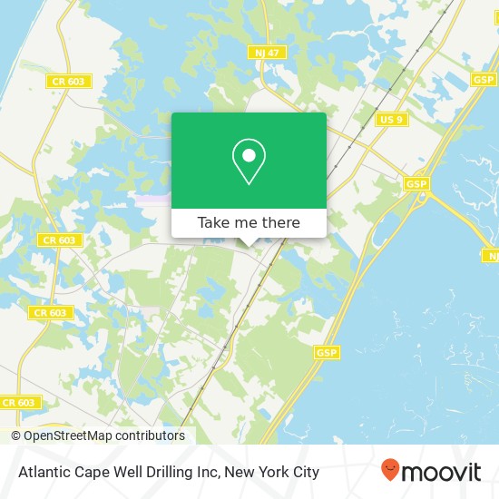 Atlantic Cape Well Drilling Inc map