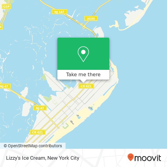 Lizzy's Ice Cream map