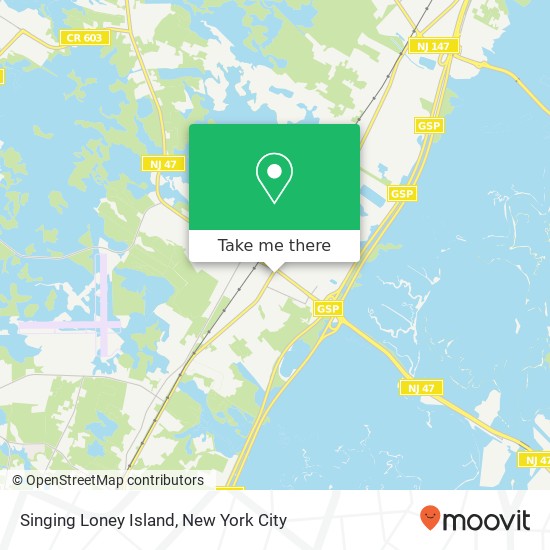 Mapa de Singing Loney Island