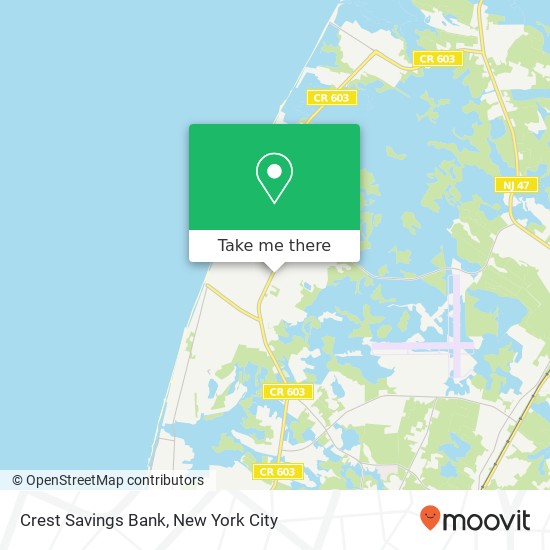 Mapa de Crest Savings Bank