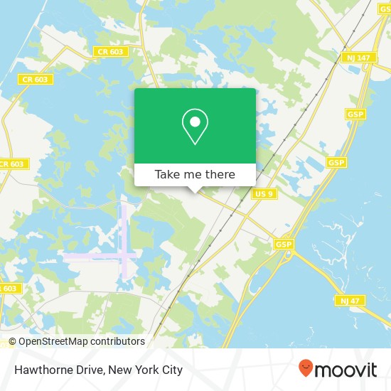 Mapa de Hawthorne Drive