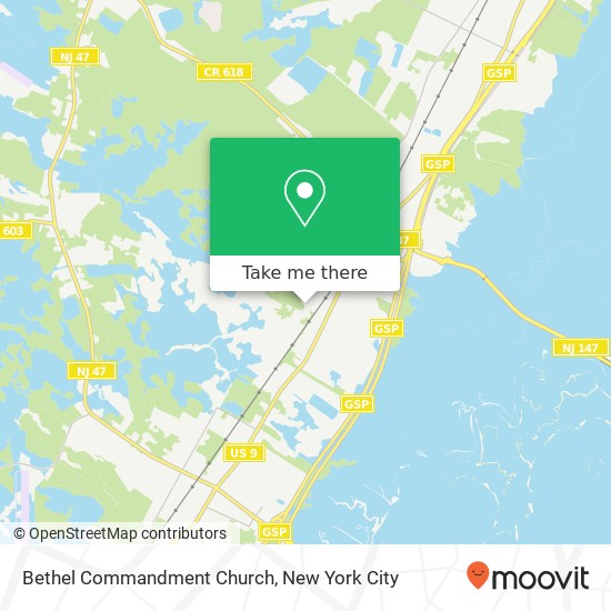 Bethel Commandment Church map