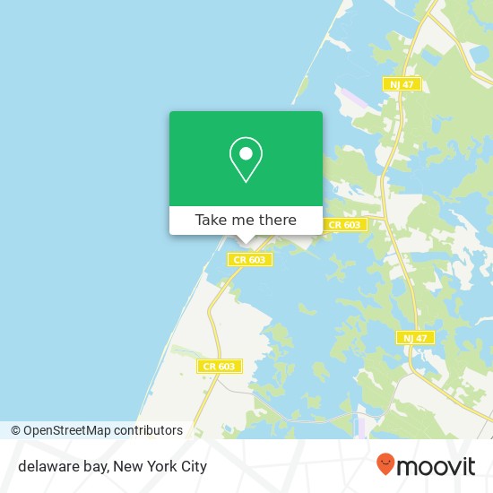 Mapa de delaware bay