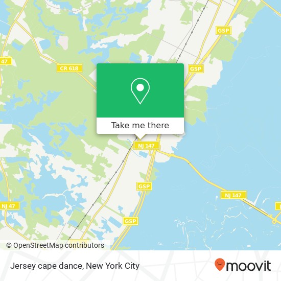 Mapa de Jersey cape dance