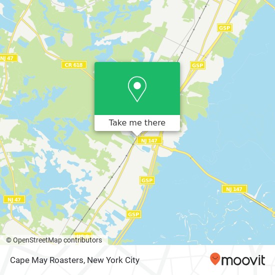 Cape May Roasters map
