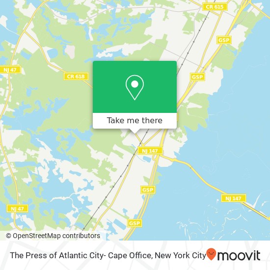 The Press of Atlantic City- Cape Office map