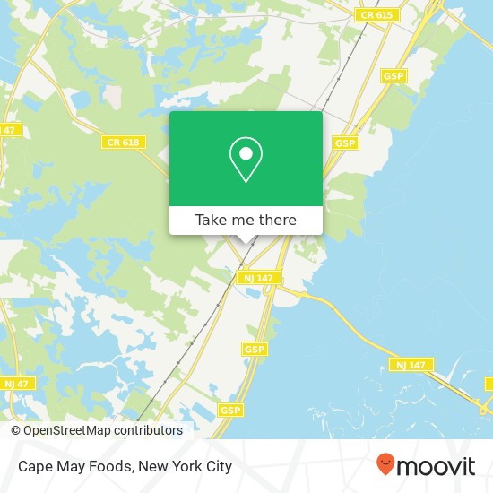 Mapa de Cape May Foods