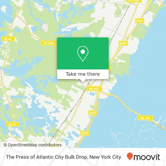 Mapa de The Press of Atlantic City Bulk Drop
