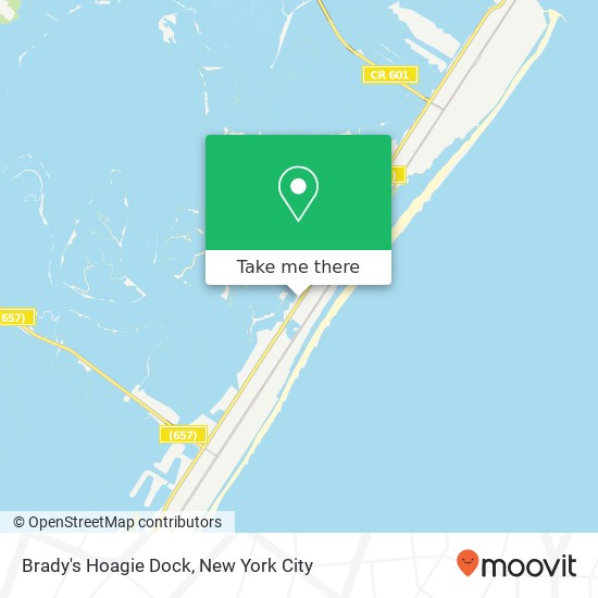 Brady's Hoagie Dock map