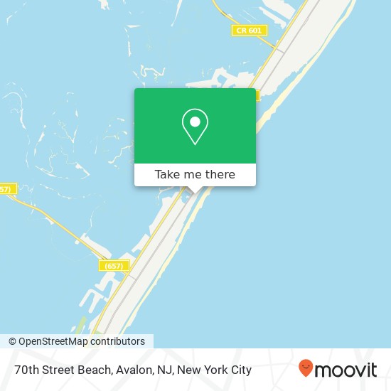 Mapa de 70th Street Beach, Avalon, NJ