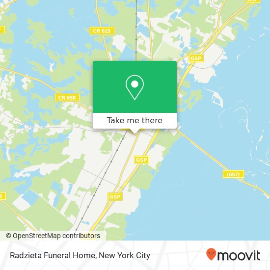 Mapa de Radzieta Funeral Home