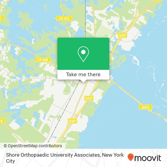 Mapa de Shore Orthopaedic University Associates