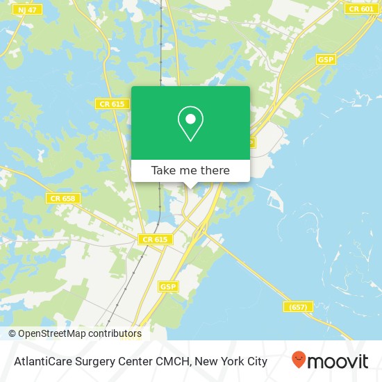 Mapa de AtlantiCare Surgery Center CMCH