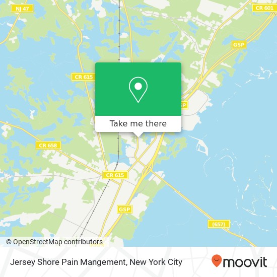 Jersey Shore Pain Mangement map