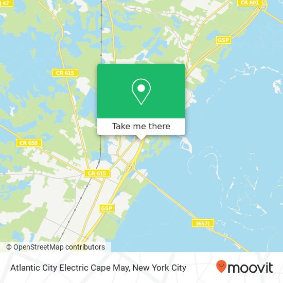 Mapa de Atlantic City Electric Cape May