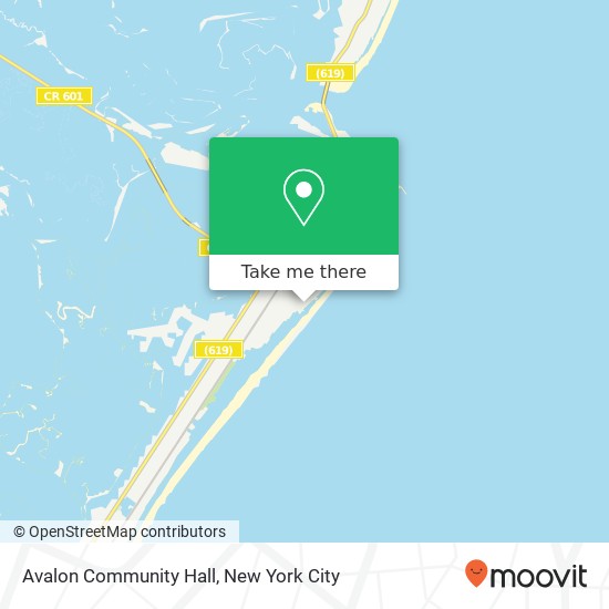 Avalon Community Hall map