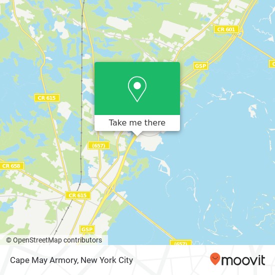 Mapa de Cape May Armory