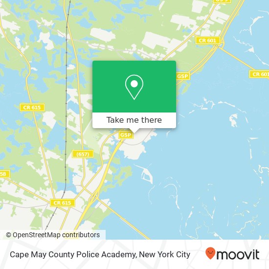 Cape May County Police Academy map