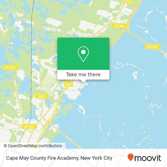 Cape May County Fire Academy map