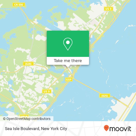 Sea Isle Boulevard map