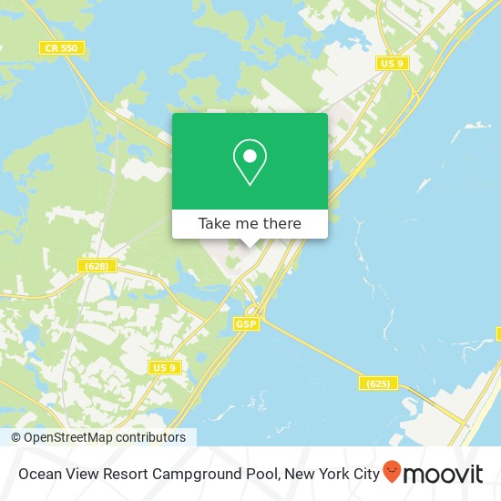 Mapa de Ocean View Resort Campground Pool