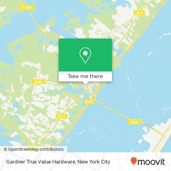Gardner True Value Hardware map