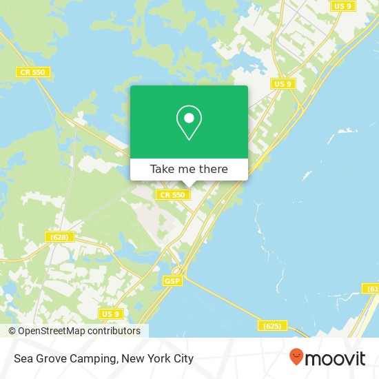 Sea Grove Camping map