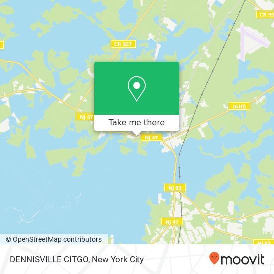 DENNISVILLE CITGO map