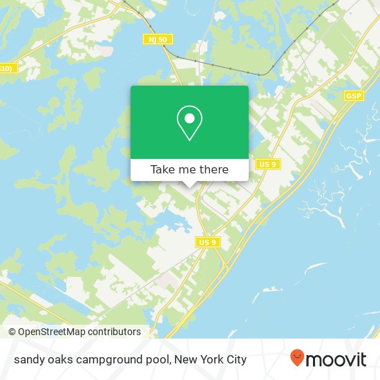 Mapa de sandy oaks campground pool