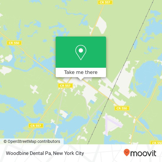 Mapa de Woodbine Dental Pa