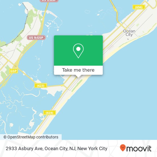 Mapa de 2933 Asbury Ave, Ocean City, NJ