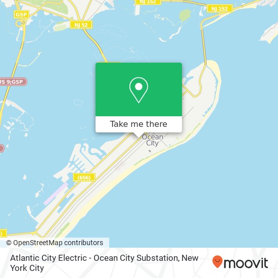 Atlantic City Electric - Ocean City Substation map