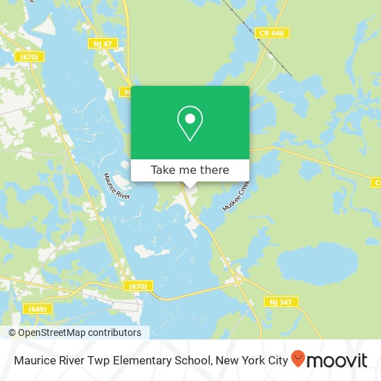 Mapa de Maurice River Twp Elementary School